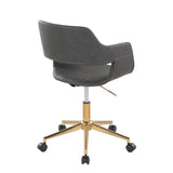 Margarite - Task Chair - Gold Metal