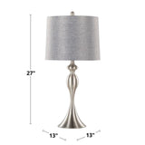 Ashland - 27" Metal Table Lamp (Set of 2) - Beige And Light Gray