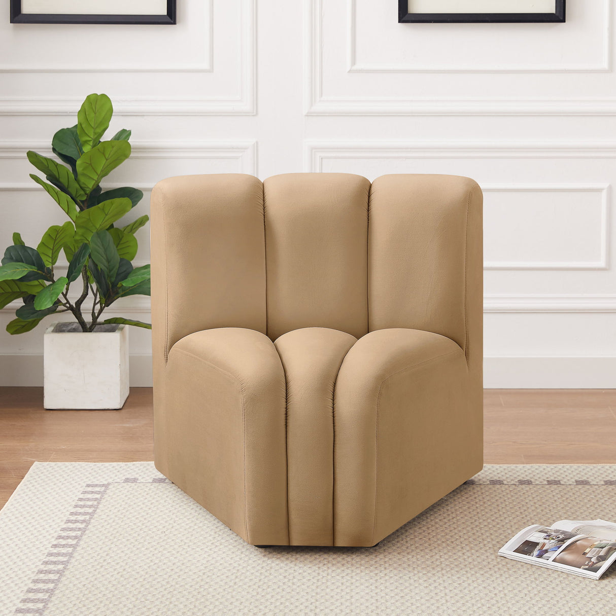 Arc - Velvet Curved Corner Chair