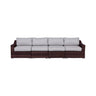 Contemporary Outdoor Rattan Wicker Sectional Seating Group With Cushions