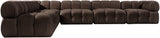 Orin - Velvet 6 Piece Modular L-Shaped Sectional