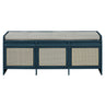 Entryway Shoe Bench With Drawers & Button Tufted Cushion