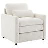 Cozy Upholstered Plush Cushion Armchair For Living Room