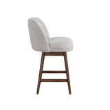 Sadie - Solid Wood Upholstered 26" Counter Height Swivel Barstool