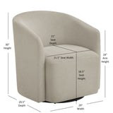 Ardena - Modern Swivel Barrel Chair