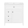 Modern Bathroom Vanity With Sink, 3 Drawers And Adjustable Shelf