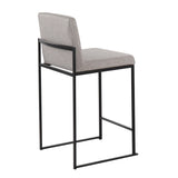 Fuji - High Back Counter Stool - Black Legs