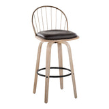 Riley - Industrial / Urban Fixed-Height Swivel Barstool (Set of 2)