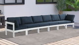 Nizuc - Outdoor Patio 6 Seat Modular Sofa With White Frame