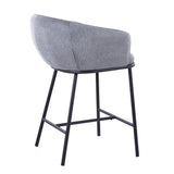 Ashland - Contemporary Counter Stool (Set of 2) - Black Steel Frame