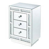 Mallika - Accent Table - Mirrored & Faux Crystals