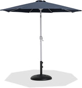 Fiji - Aluminum Patio Umbrella With Round Black And White Base