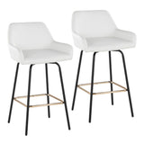 Daniella - 24" Fixed-Height Counter Stool (Set of 2) - Black Metal