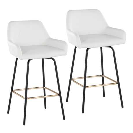 Daniella - 24" Fixed-Height Counter Stool (Set of 2) - Black Metal
