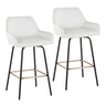 Daniella - 24" Fixed-Height Counter Stool (Set of 2) - Black Metal