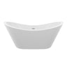 Glossy Freestanding Bathtub, Double Slipper Design, Deep Soaking Comfort