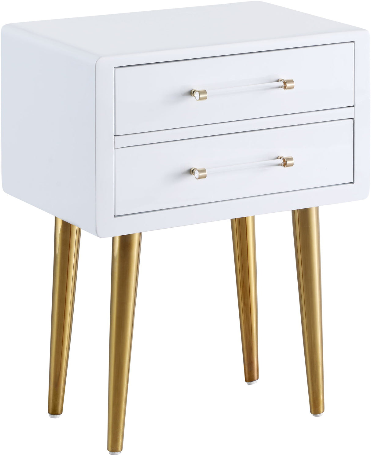 Zane - Side Table - White Lacquer