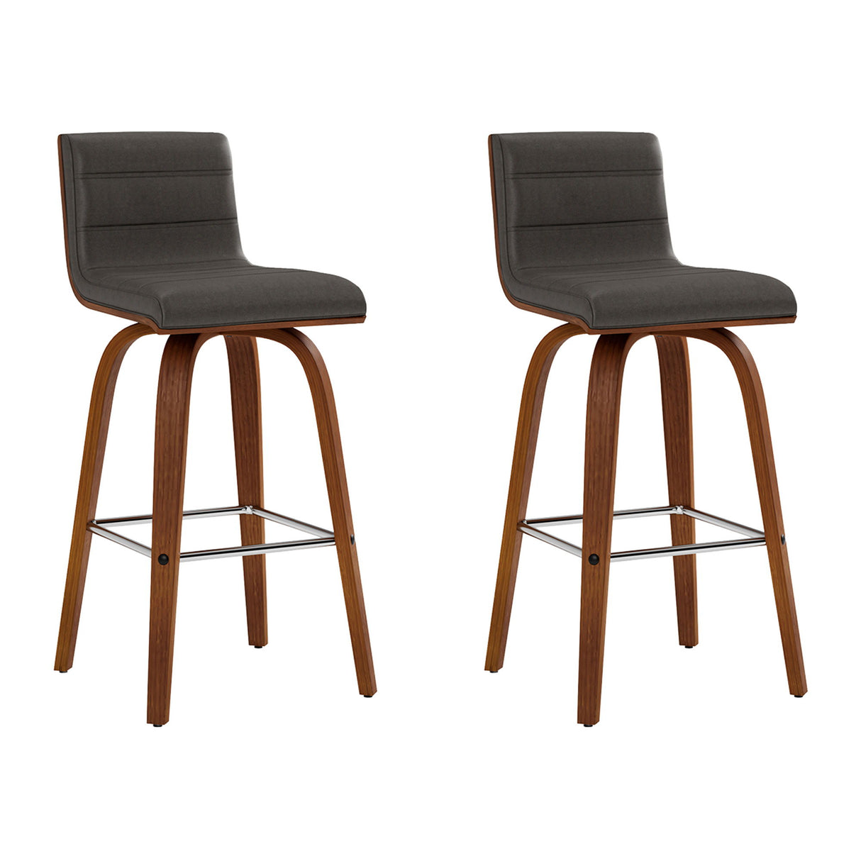 Vienna - 26" Swivel Counter Stool - Walnut Wood