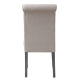 Yabeina - Side Chair Set of 2) - Beige Linen & Gray