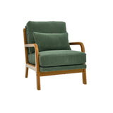 Upholstered Armchair With Back Support Pillow