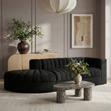 Rummi - Velvet Performance Fabric Upholstered 3 Piece Modular Sectional