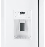 GE GSE25GGPWW 36 in. 25.3 cu. ft. Side by Side Refrigerator with Ice & Water Dispenser - White