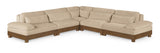 Turin - Fabric Upholstered 5 Piece Modular Sectional