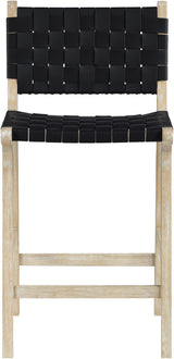 Entwine - Vegan Leather Upholstered Counter Stool - Painted Natural
