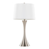 Lenuxe - 24" Metal Table Lamp - Brushed Nickel (Set of 2)