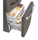 GE GYE22GMNES - 36 in. 22.1 cu. ft. Counter Depth French Door Refrigerator with Ice & Water Dispenser - Fingerprint Resistant Slate