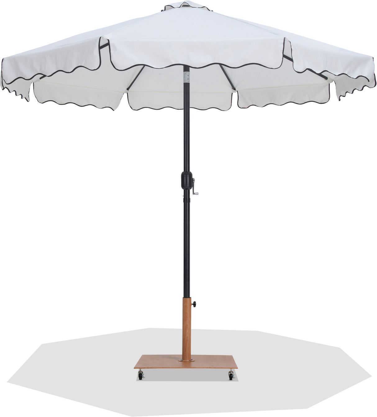 Amalfi - Aluminum Patio Umbrella - Light Brown Base / Black Pole
