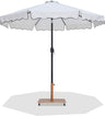 Amalfi - Aluminum Patio Umbrella - Light Brown Base / Black Pole