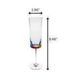 Halo - Oval Unbreakable Plastic Champagne Flutes Acrylic Wedding Glasses, 4Oz Capacity (Set of 4) - Clear