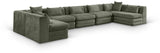 Stellar - 7 Piece Chenille Fabric Upholstered Modular Sectional