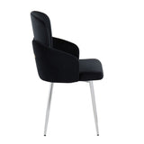 Dahlia - Contemporary Dining Chair (Set of 2) - Chrome Metal