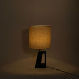 Vellum - Genuine Marble Base And Linen Textured Fabric Shade Table Lamp