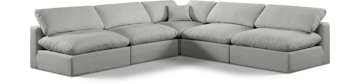 Comfy - 5 Piece Linen Modular Corner Armless Sectional