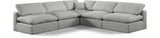 Comfy - 5 Piece Linen Modular Corner Armless Sectional
