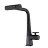 Waterfall Kitchen Faucet With Temperature Display And Pull Down Sprayer