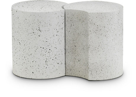 Dimple - 2 Piece Modular End Table - Terazzo Finish