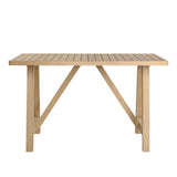 Delfina - 63" Rectangular Outdoor Dining Table, Seats 4 - Natural Eucalyptus