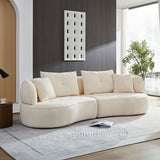 Modular Sofa, Durable Fabric, Solid Wood Frame, High Density Sponge Padding, Seating For 4
