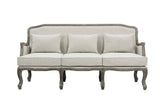 Tania - Sofa With 3 Pillows - Cream Linen & Gray
