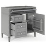 Bathroom Vanity With 2 Drawers And Tip-Out Drawer, Storage Cabinet