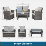 Modern Patio Set With Table And Cushions