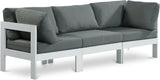 Nizuc - Outdoor Patio 3 Seat Modular Sofa With White Frame