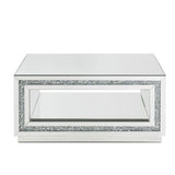 Noralie - 35" X 24" Coffee Table - Mirrored & Faux Diamonds