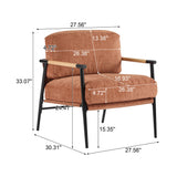 Modern Accent Chair With Plush Cushions, Cozy Seating