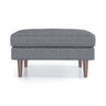 Amber - Square Upholstered Ottoman Linen
