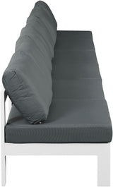 Nizuc - Outdoor Patio 6 Seat Armless Modular Sofa With White Frame